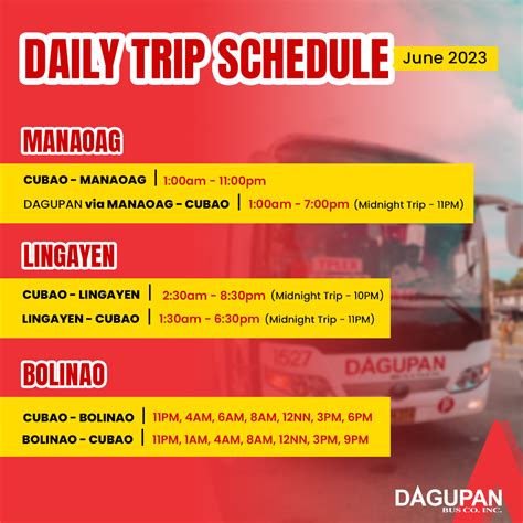 dagupan bus schedule